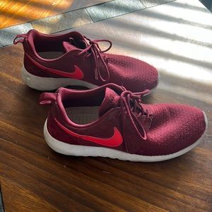 Cute maroon Nike tennis shoes